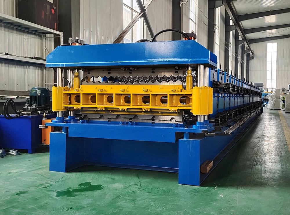 Wholesale Ibr Tr4 Tr5 Tr6 Steel Glazed Corrugated Double Layer Deck and Step Tile Roll Forming Machine Roofing Sheet Building Material Making Machinery Price