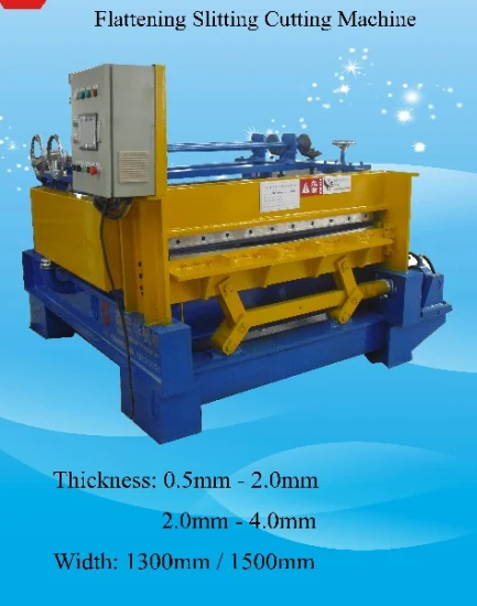 High Quality Flattening Machine with Cutting Device Steel Slitting Line